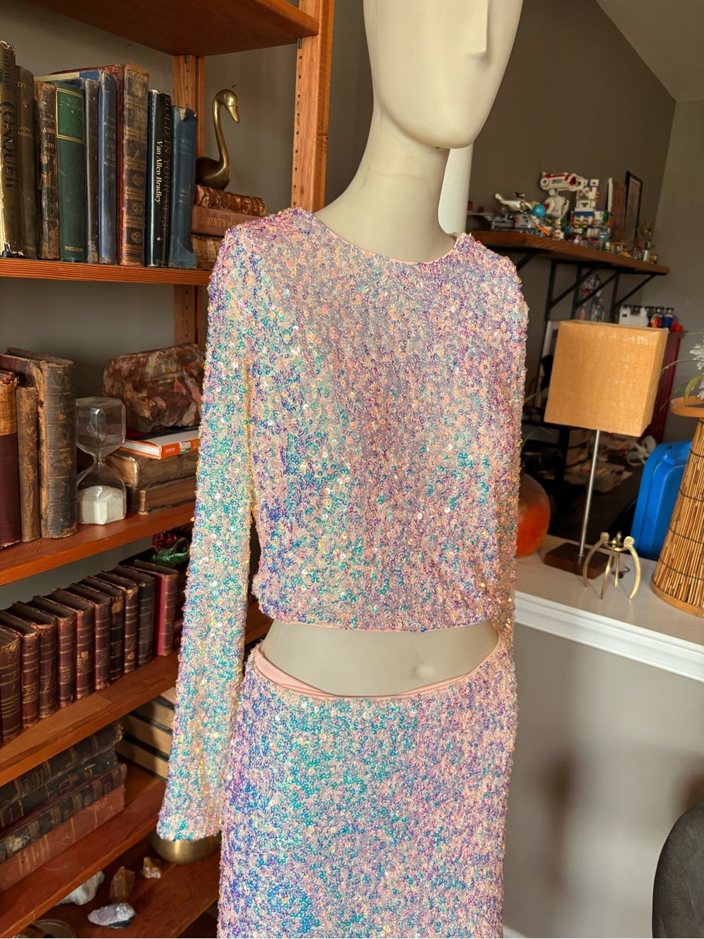 Endless Rose Pink Sequin Jacket and Matching Skirt